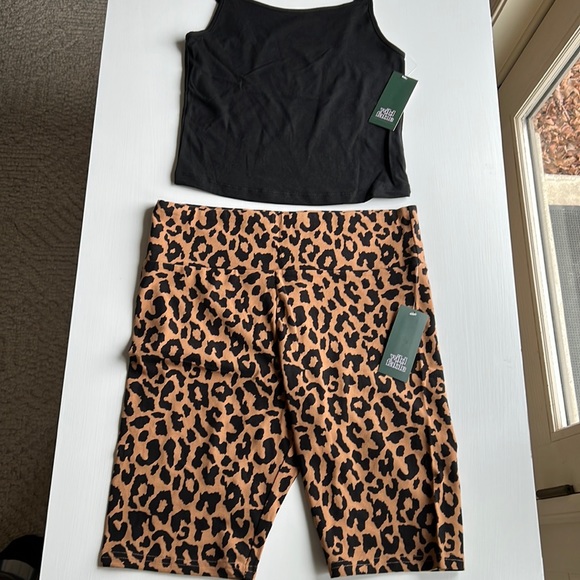 wild fable Pants - NWT Wild Fable Leopard Shorts Large and Small Black Top